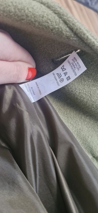 wełna płaszcz damski zieleń  Bhs XL