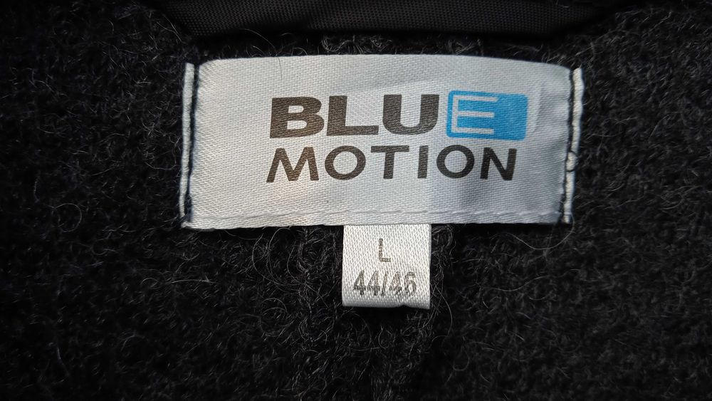 BLUE MOTION marynarka blezer 100% wełna krótki płaszczyk szary 44/46 L