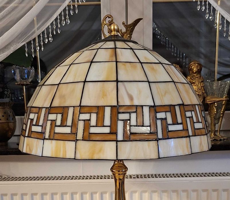 Piękna lampa witrażowa ( Tiffany) wys.65cm,śred.45cm-stan idealny