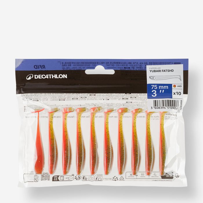 Amostra Flexível de Pesca YUBARI FATSHAD com Atrativo Laranja