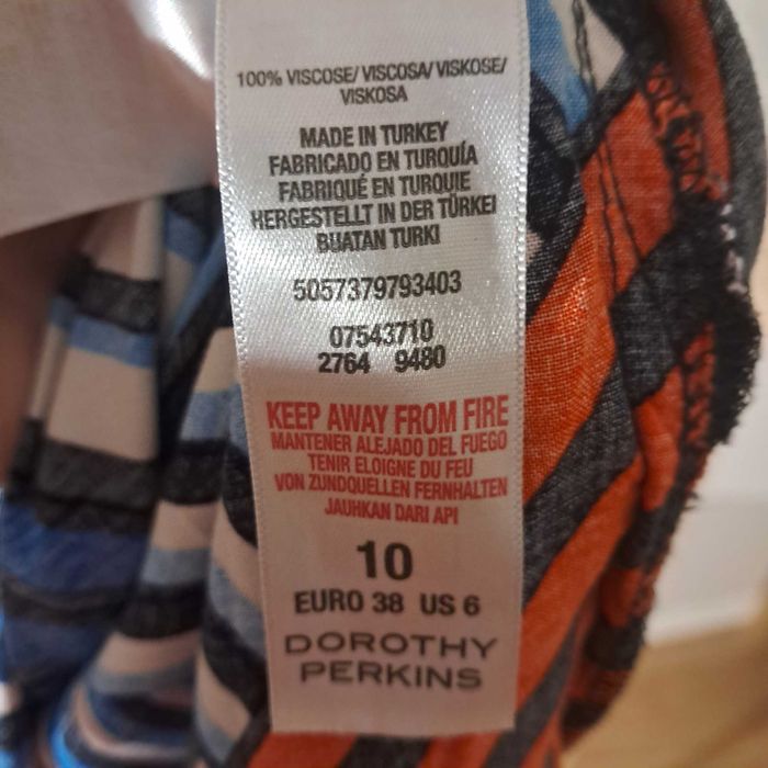 Kolorowa sukienka etniczna z wiskozy 100% wiskoza M 38