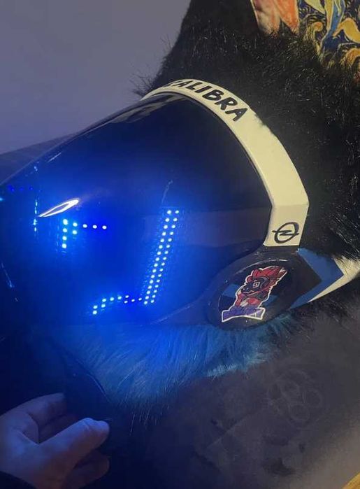 Protogen Maska Furry Fursuit cosplay led