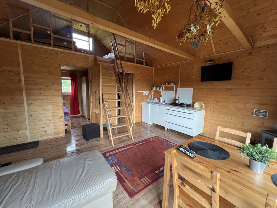 Domek całoroczny Bieszczady  ogrodzony kominek, altana, grill