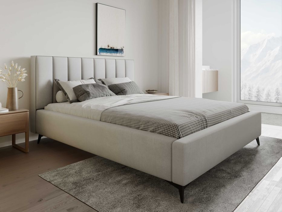 Łóżko Sypialniane z pojemnikiem + stelaż metalowy Berlin PRODUCENT