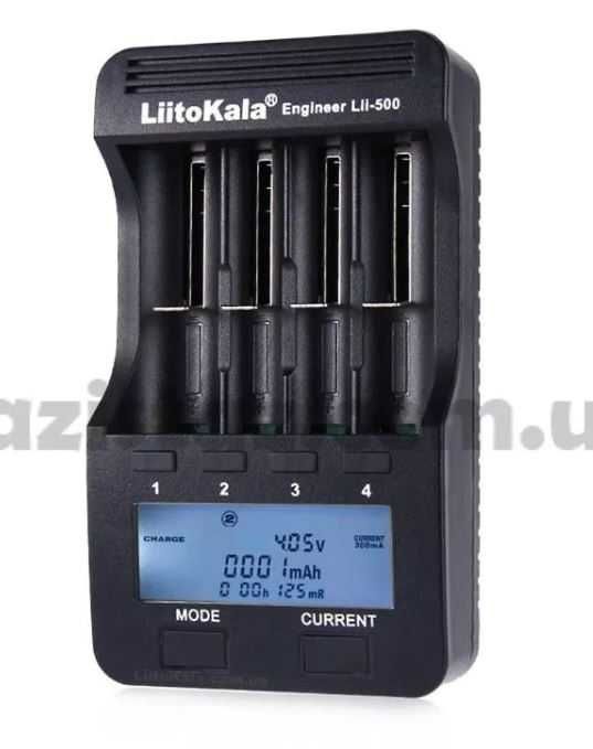 Зарядное устройство LiitoKala Lii-500 интеллектуальное + POWER BANK, АА, ААА, 18650, 26650 Li-ion, Ni-MH/Ni-Cd, ОРИГИНАЛ
