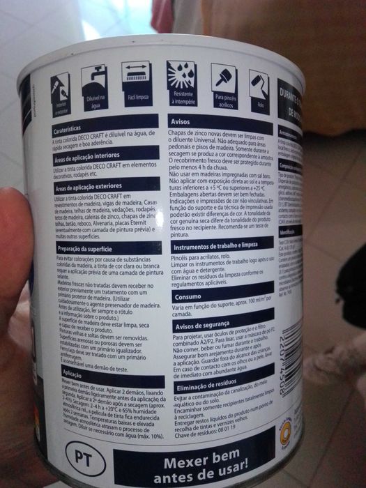 Lata de Tinta Azul-aço 1 Litro