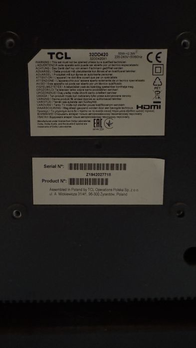 Televisão TCL com comando