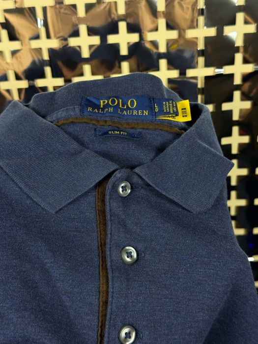 Лонгслів-поло Polo Ralph Lauren оригінал Polo M-L синій 10/10