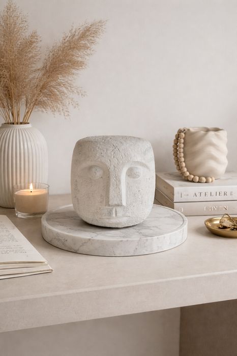 Twarz Dekoracja głowa minimalizm świecznik