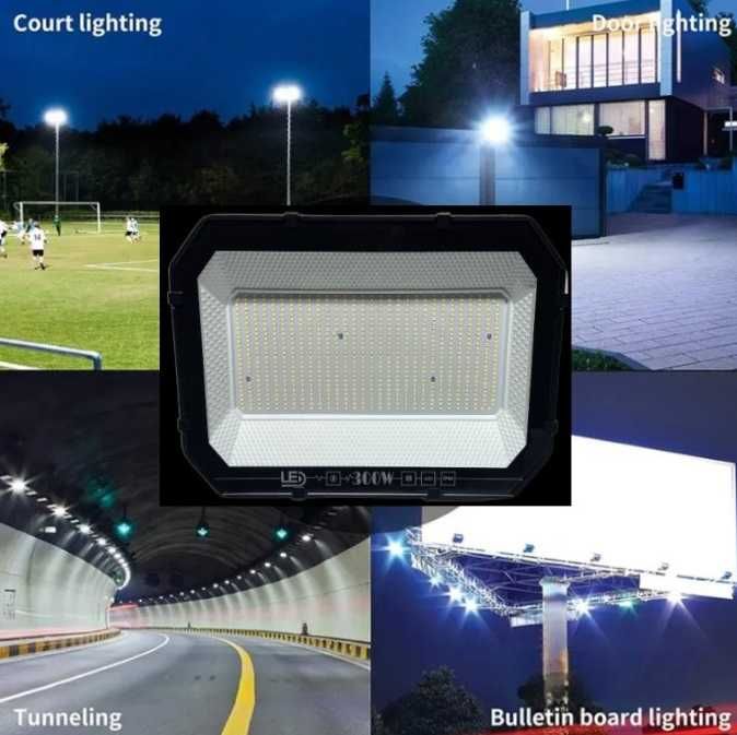 Duża MOC 300W LED Hermetyczna Lampa Premium IP66 Halogen Naświetlacz