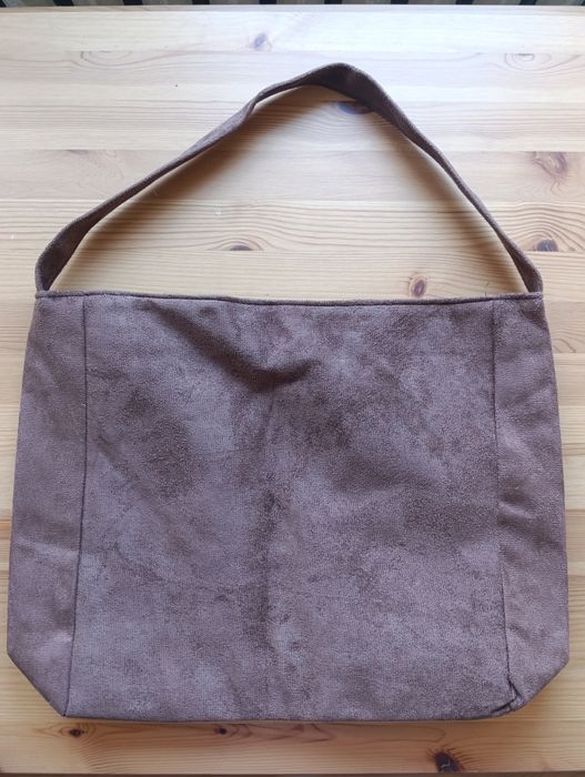 Torebka brązowa zamszowa duża shopper