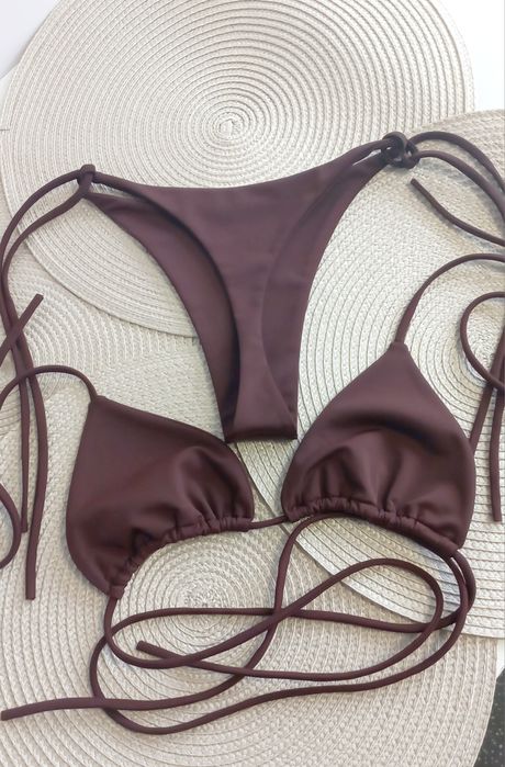 Strój kąpielowy stringi czekoladowy