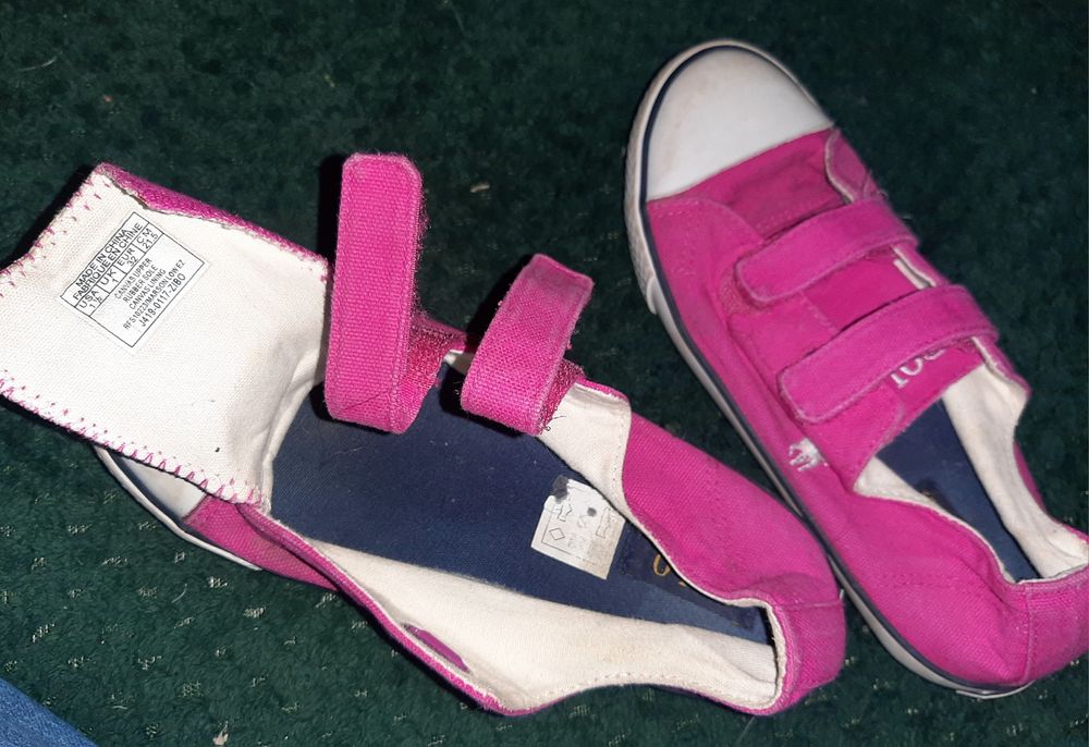 r. 32 Ralph Lauren Różowe Trampki na rzepy