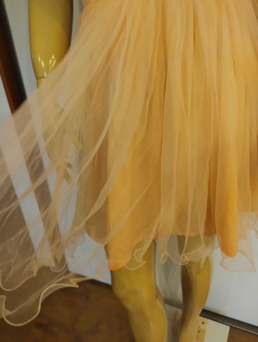 Piękna morelowa sukienka tiulowa 2 XS musthave