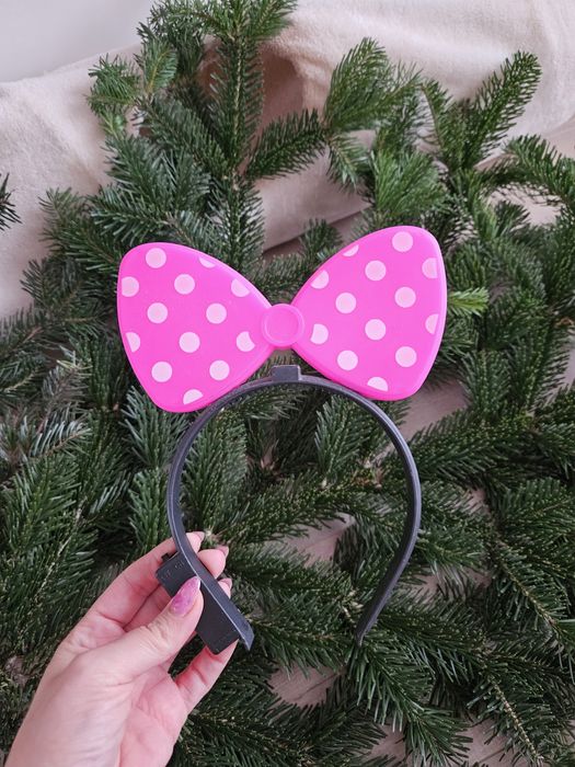 Świecąca opaska na głowę kokarda, dla małych i dużych, sylwester