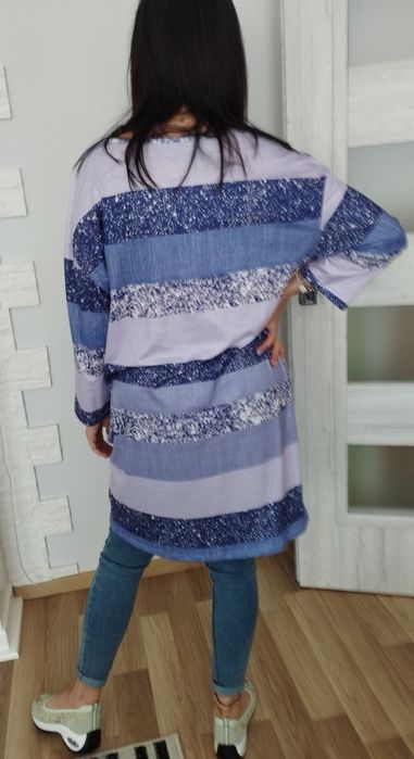 Sukienka damska tunika długi rękaw MIDI 2XL