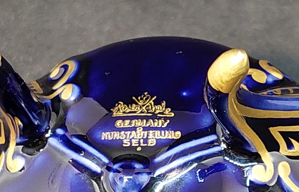 РЕДЧАЙШАЯ шкатулка Германия ROSENTHAL 1949 год РОЗЕНТАЛЬ фарфор ЗОЛОТО