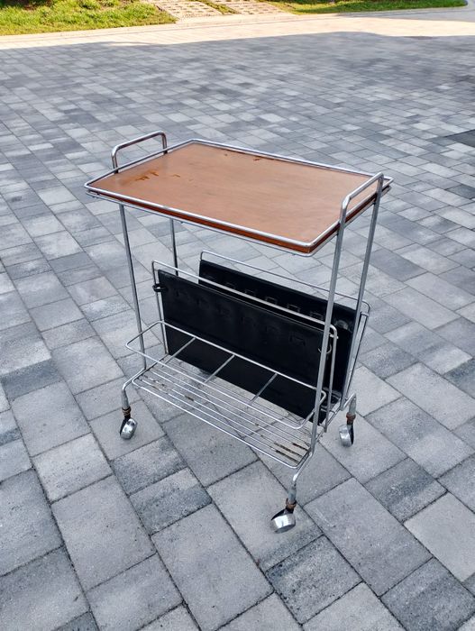 Gazetnik Vintage chromowany.