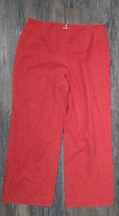 Vicini koralowe spodnie lniane r. 42