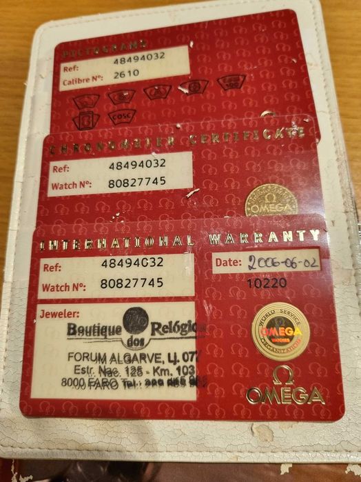 Relógio Omega De Villa edição numerada José Malhoa