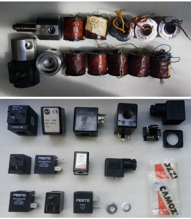 Электромагнитные клапана и  катушки на 24-220в.