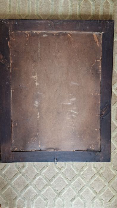Bardzo stary obraz w drewnianej ramie Matka Boska Ostrobramska
