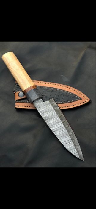 Peça Única – Faca de Chef em Aço Damascus Forjado 10/95 15N20