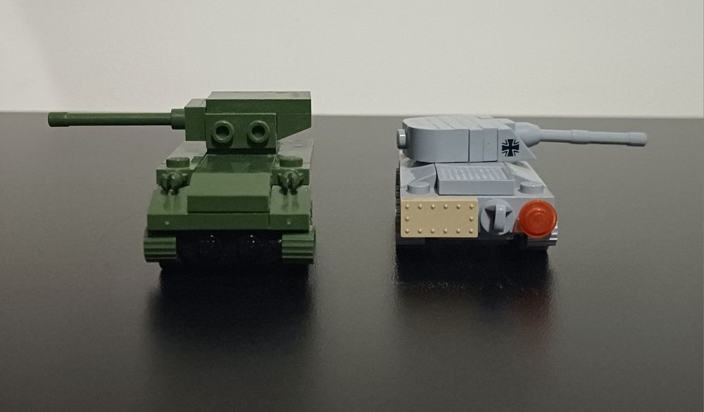 Dwa mini czołgi LEGO Cobi WOT - Leopard 1 i M46 Patton [3027][3016]
