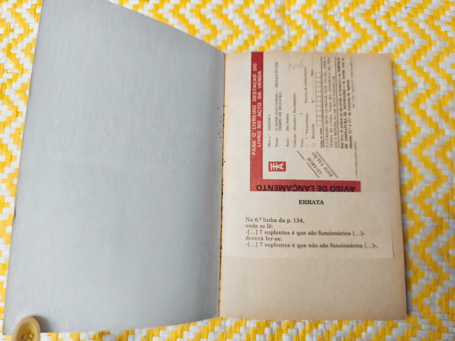 O NOME DAS COISAS -  Reflexão em tempo de mudança
Autor: Zita Seabra