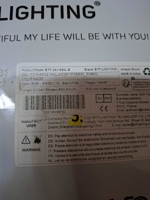 BTF-Lighting Taśma świetlna LED 2811 RGBW 630led/m RGB 24V 14W