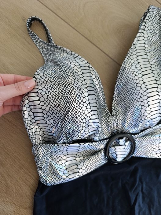 Strój nowy kąpielowy Bonprix 38 holo print wężowy