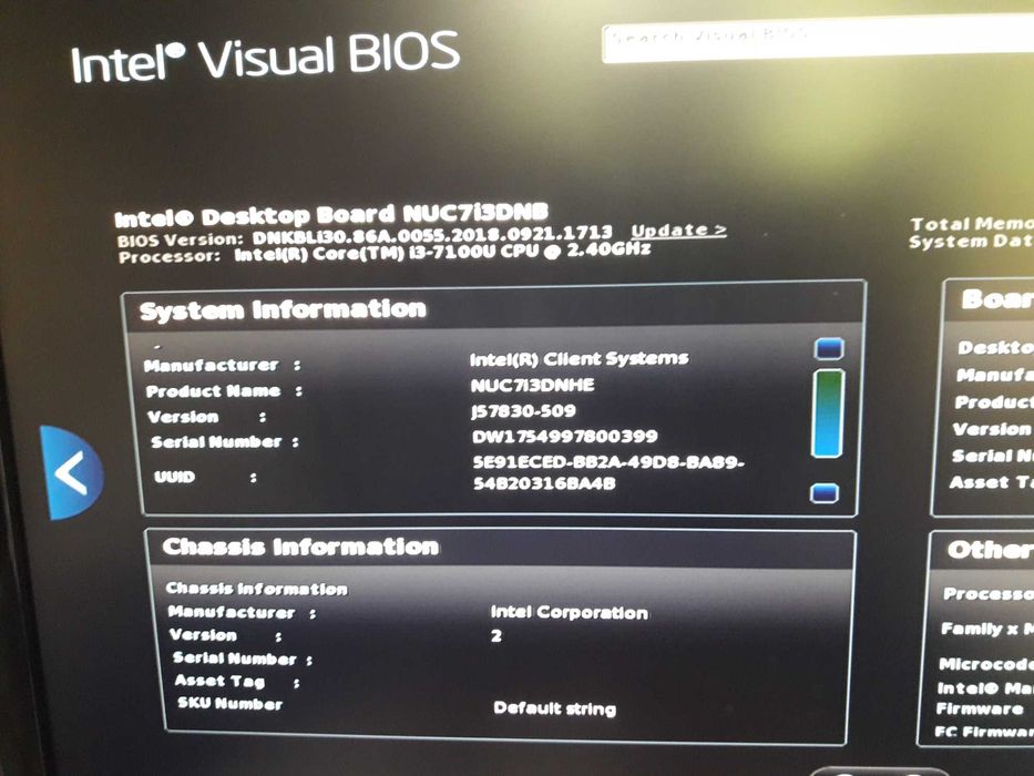 Mini PC Intel BLKNUC7I3DNH2E    i3-7100U 8GB RAM 250GB SSD