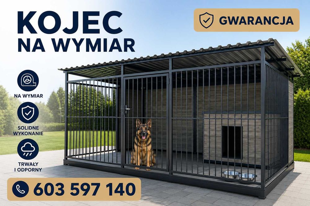 KOJEC Na Wymiar |BEZPIECZNY| Dla Twojego Psa Dostawa i Montaż GRATIS Gwarancja