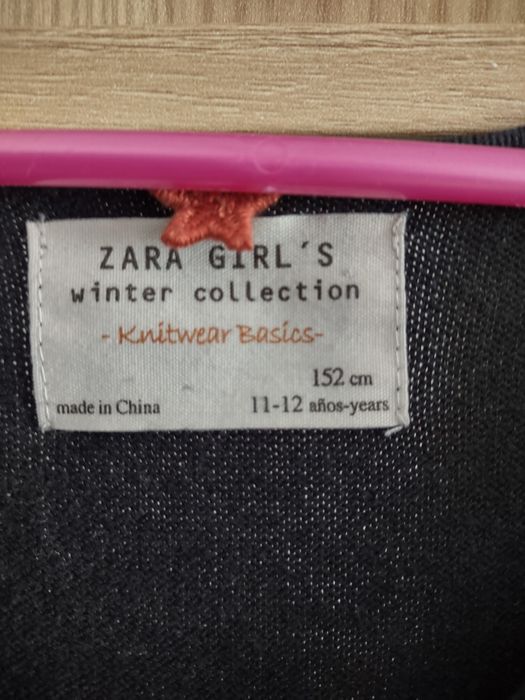 Sweterek Zara czarny dziewczęcy rozm. 152 strój galowy