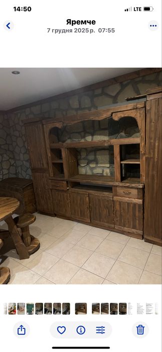 Комплект меблів з дерева