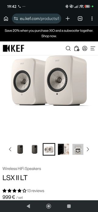 Colunas KEF LSX II LT iguais a novas