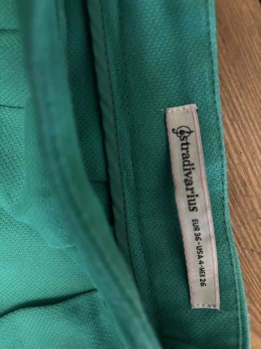 Spódnica krótka Stradivarius S 36 zielona turkus