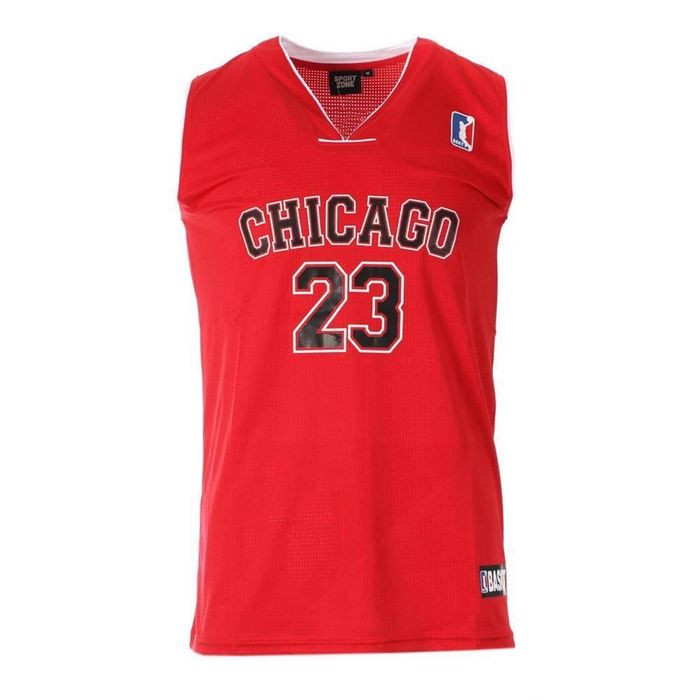 Червона дитяча баскетбольна майка  Sport Zone з написом CHICAGO 23