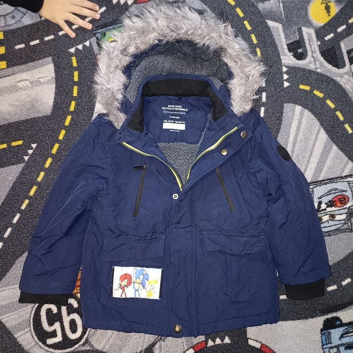 Kurtka zimowa Primark 104 płaszczyk parka przedłużana futerko
Koloru g