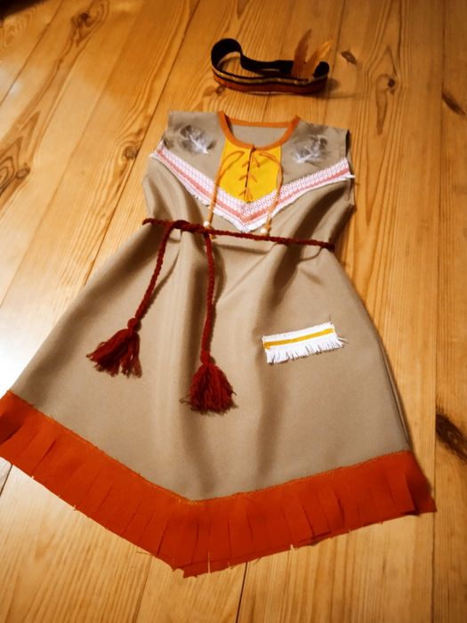 Nowy Strój Indianki 110 Indianka Pocahontas Zabawa Karnawał