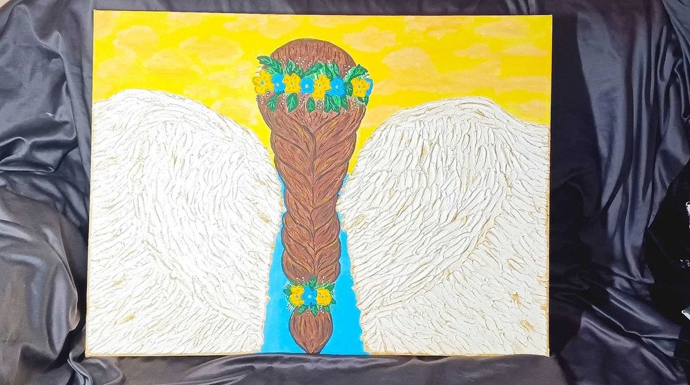 Картина акрилом "Янгол"