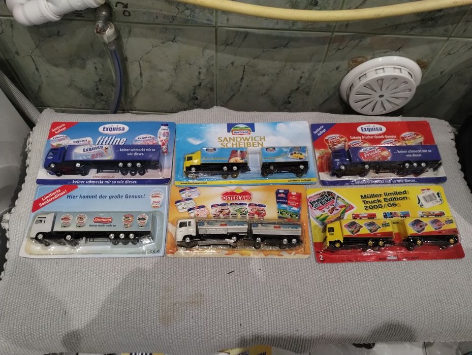 Resoraki ciężarówki tir MAN Mercedes Scania 6szt.