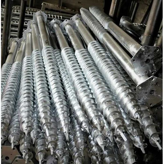 Сваи винтовые, геошуруп, палі, монтаж, сваї гвинтові, наконечники