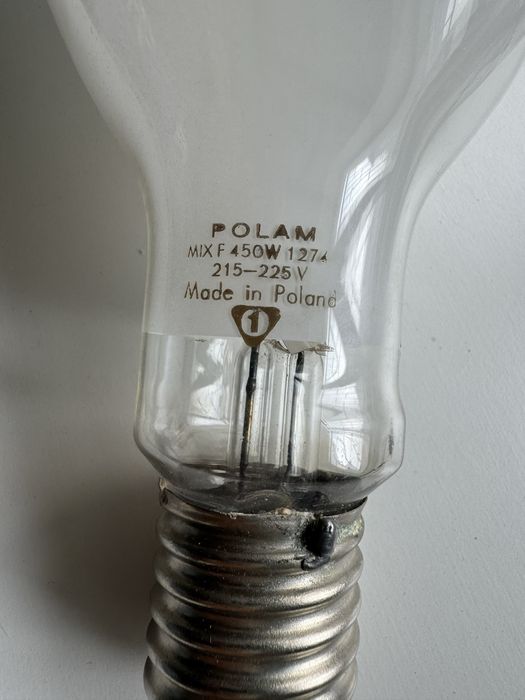 Żarówka lampa rtęciowo- żarowa mleczna 450W E40