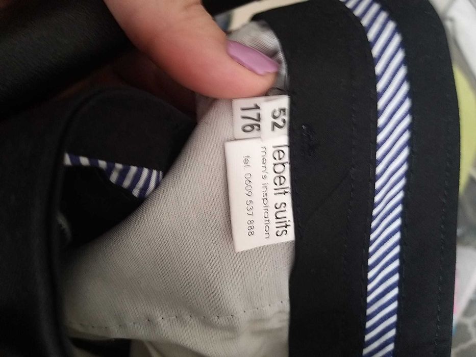 Garnitur męski czarny 52/176