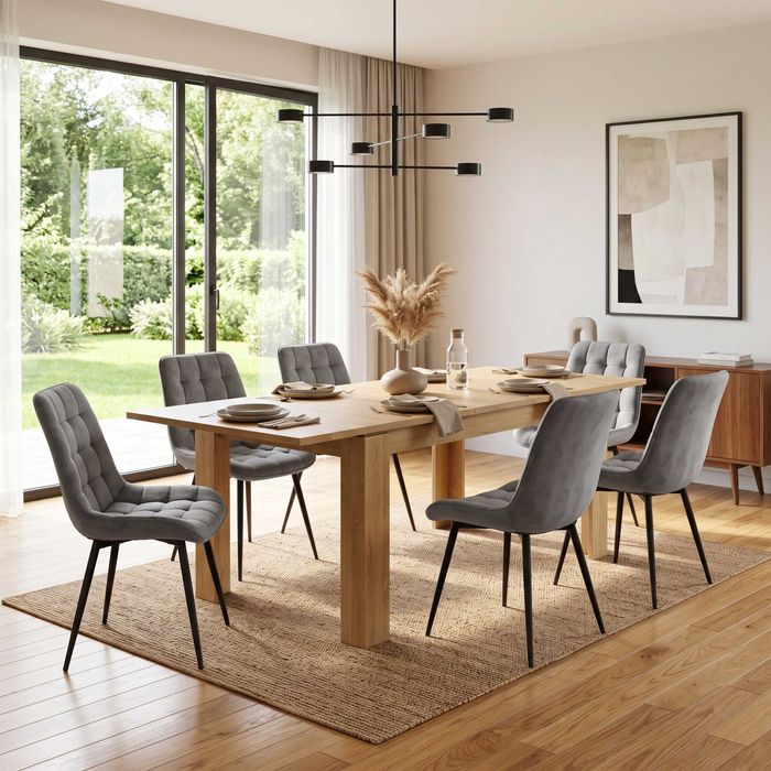 Stół rozkładany prosty Milano 140x80 + 40cm Nowy Producent