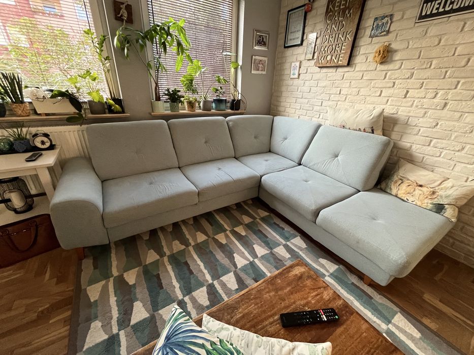 Narożnik sofa rozkladana pojemnik