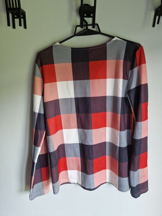 Bluzka na długi rękaw w kratkę roz M 38