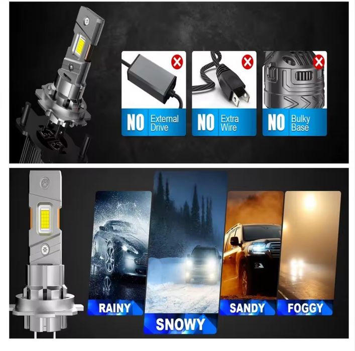 Lâmpadas auto H7 led 2 modelos
