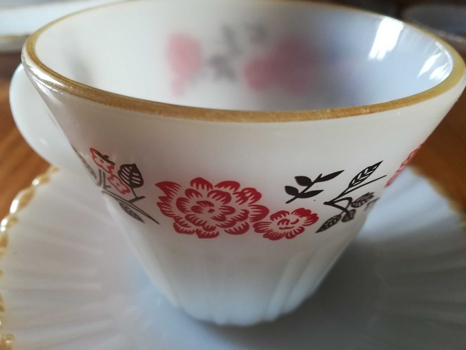 Serviço Mesa (60pçs) Vintage Pirex: Pratos, Chávenas Chá Termocrisa